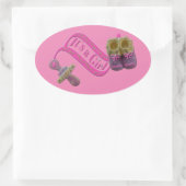 それは女の子の調停者の靴です 楕円形シール (バッグ)