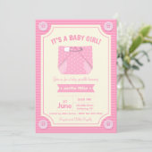 それは女の赤ちゃんのシャワーの招待状です 招待状 (スタンド正面)
