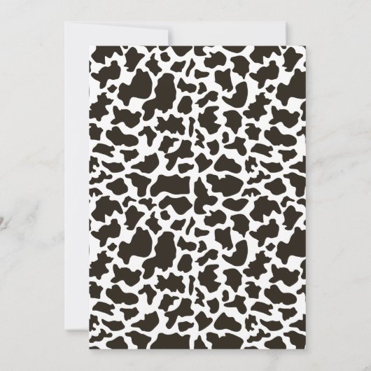 それは女性のカーボーイフローラカウウェスタン赤ちゃんシャワー 招待状 (裏面)