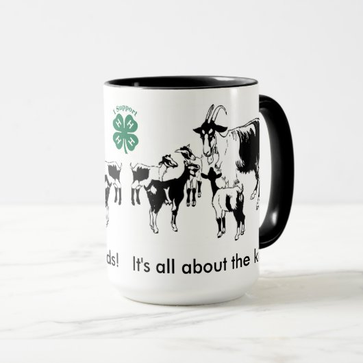 それは子供について完全にあります! 子供を持つヤギは4-Hを襲います マグカップ (正面右)