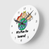 それは学ぶべきおもしろいです ラウンド壁時計 (傾斜)