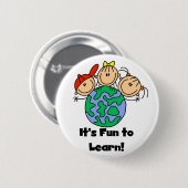 それは学ぶべきおもしろいです 缶バッジ (正面&裏面)