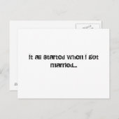 それは完全に私が…結婚したときに始まりました 案内ポストカード (正面/裏面)