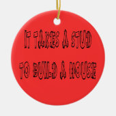 それは家のクリスマスOrnamenを造るためにスタッドを取ります セラミックオーナメント (正面)