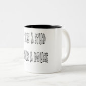 それは家を造るためにスタッドを取ります ツートーンマグカップ (正面右)