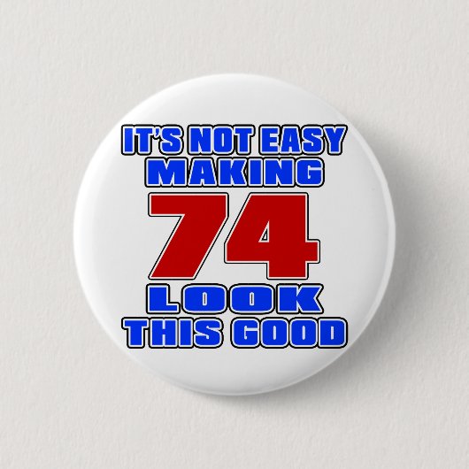 それは容易ではない作成74一見よいこれではないです 缶バッジ (正面)