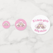 それは対の女の子です! ベビーシャワーのテーブルの紙吹雪 コンフェッティ (正面)