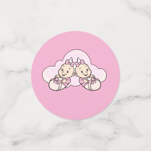 それは対の女の子です! ベビーシャワーのテーブルの紙吹雪 コンフェッティ (スモール正面)