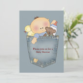 それは小型のベビーシャワーの招待状にあります 招待状 (スタンド正面)