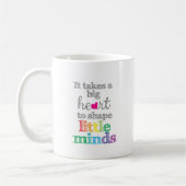 それは少し心マグを形づけるために大きいハートを取ります コーヒーマグカップ (左)