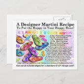 それは常に5時のトロピカルマティーニレシピカード ポストカード (正面/裏面)