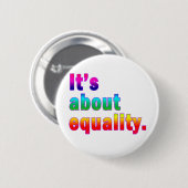 それは平等のゲイの権利プロダクトについてあります 缶バッジ (正面&裏面)