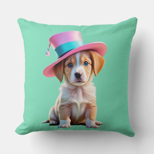 それは彼の誕生日の子犬だ クッション (正面)