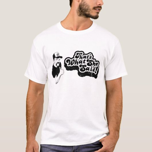 それは彼女が言ったことです(軽いワイシャツ) Tシャツ (正面)
