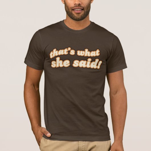 それは彼女がTシャツを言ったことです Tシャツ (正面)