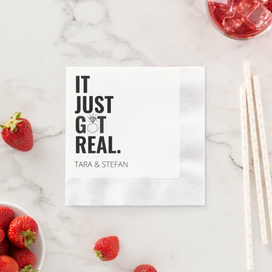 それは得単実在パーソナライズされた婚約ナプキン 縁ありカクテルナプキン (インサイチュ)