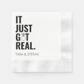 それは得単実在パーソナライズされた婚約ナプキン 縁ありカクテルナプキン (正面)