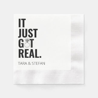 それは得単実在パーソナライズされた婚約ナプキン 縁ありカクテルナプキン