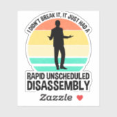 それは急に予定外に分解された シール (シート)