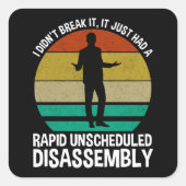 それは急に予定外に分解された スクエアシール (正面)