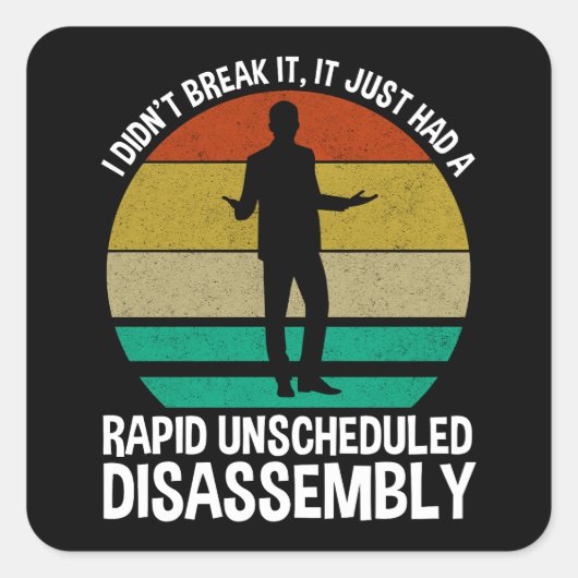 それは急に予定外に分解された スクエアシール (正面)