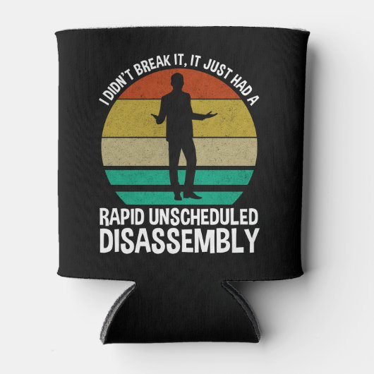 それは急に予定外に分解された 缶クーラー (正面)