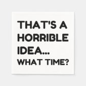 それは恐ろしいアイディアおもしろい引用文 スタンダードカクテルナプキン (正面)