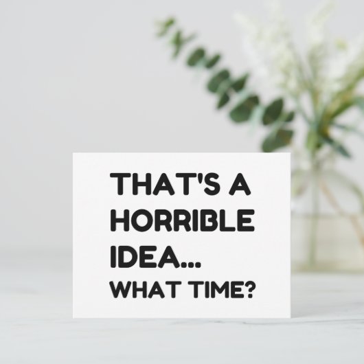 それは恐ろしいアイディアおもしろい引用文 ポストカード (スタンド正面)