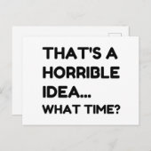 それは恐ろしいアイディアおもしろい引用文 ポストカード (正面/裏面)