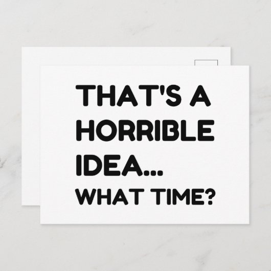 それは恐ろしいアイディアおもしろい引用文 ポストカード (正面/裏面)