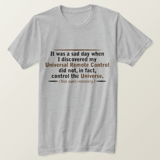それは悲しい日…でした Tシャツ (デザイン正面)