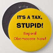 それは愚かな税です! 缶バッジ (正面&裏面)