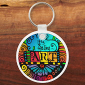 それは感じ...アート!アーティストのキーチェーン キーホルダー (正面)