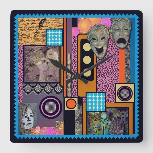 それは戯曲時間柱時計です スクエア壁時計 (正面)