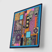 それは戯曲時間柱時計です スクエア壁時計 (傾斜)