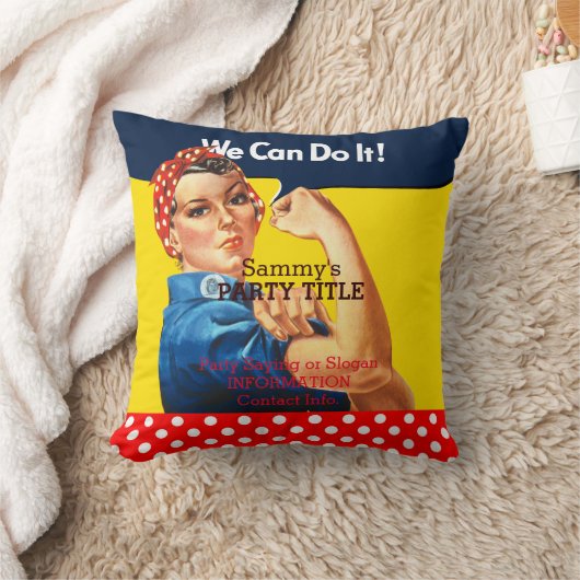 それは押し掛け客がそれを個人化するRosieのあなたのパーティーです クッション (ブランケット)