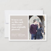 それは日付を保存おもしろいして引用文結婚式を判明 招待状 (正面)