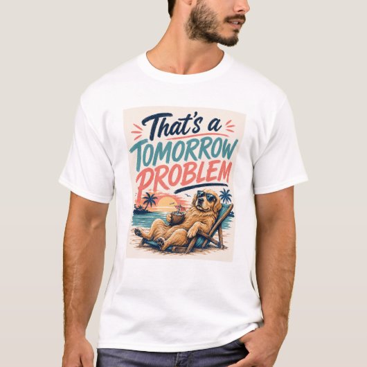 それは明日の問題 ドッグTシャツ Tシャツ (正面)