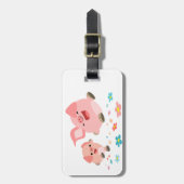 それは春!!-2かわいい漫画の豚の荷物タグ ラゲッジタグ (正面縦)