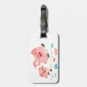 それは春!!-2かわいい漫画の豚の荷物タグ ラゲッジタグ (裏面縦)
