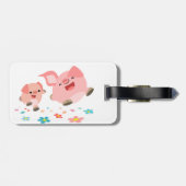 それは春!!-2かわいい漫画の豚の荷物タグ ラゲッジタグ (裏面横)
