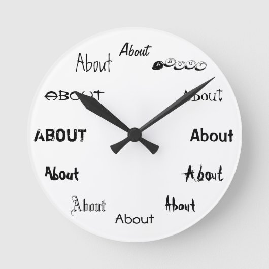 それは時間についてあります! ラウンド壁時計 (正面)