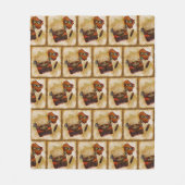 それは書ヴィンテージの模様だ フリースブランケット (正面)