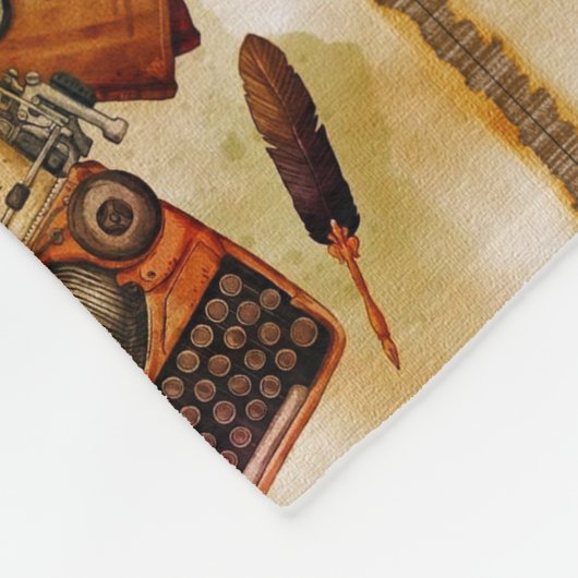 それは書ヴィンテージの模様だ フリースブランケット (角)