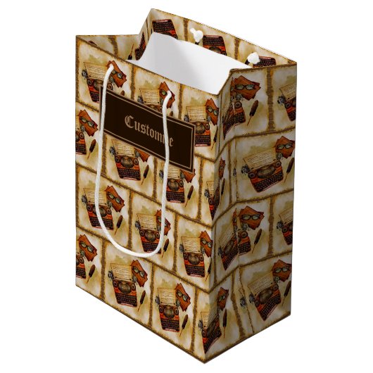 それは書ヴィンテージの模様だ ミディアムペーパーバッグ (正面アングル)