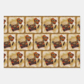 それは書ヴィンテージの模様だ ラッピングペーパーシート (正面)