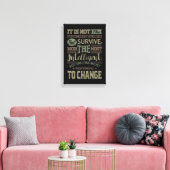 それは最も強い種ではない生き延び キャンバスプリント (インサイチュ (リビング))