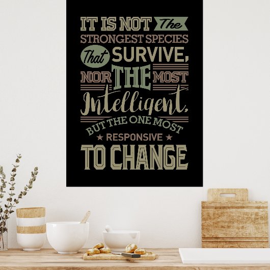 それは最も強い種ではない生き延び ポスター (キッチン)