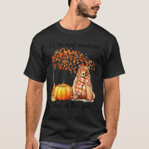 それは最も素晴らしい秋のタイムベアスカーフpuである tシャツ