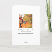 それは木を見ているクリスマスの時間再度-男の子です シーズンカード (裏面)